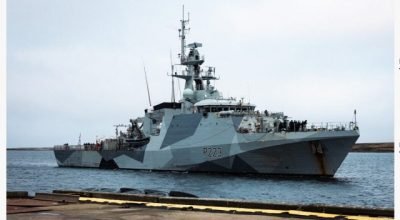 fragata Inglesa em aguas argentina